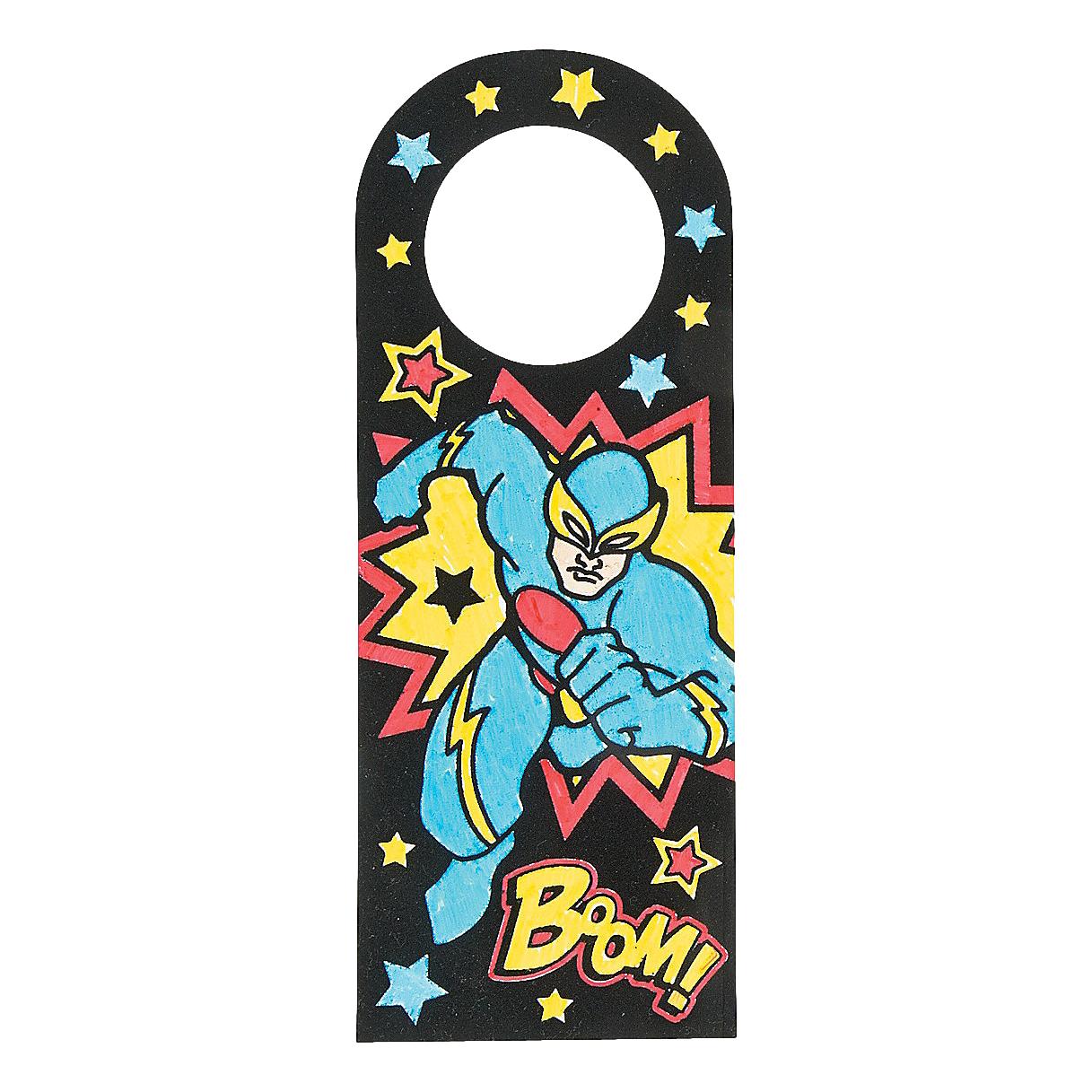 CYO Superhero Doorknob Hangers (12 Pack)
