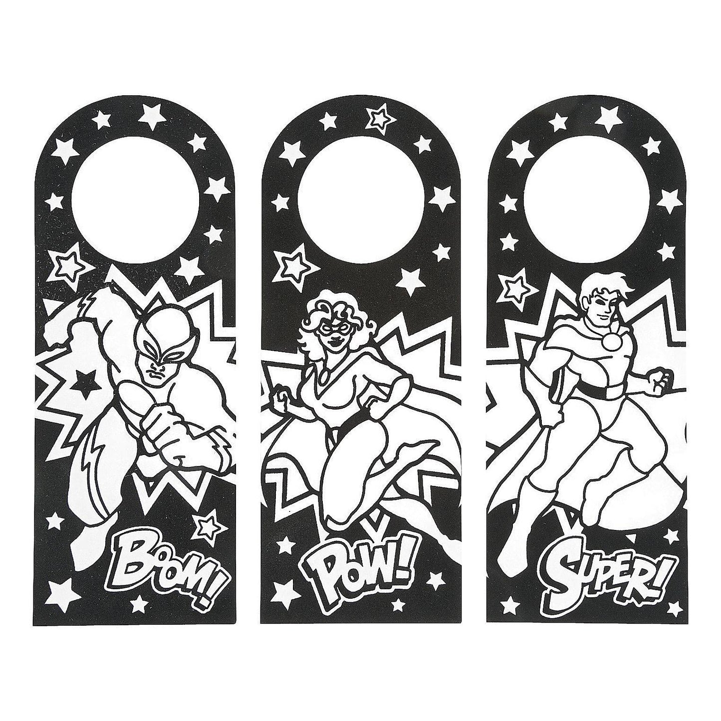 CYO Superhero Doorknob Hangers (12 Pack)