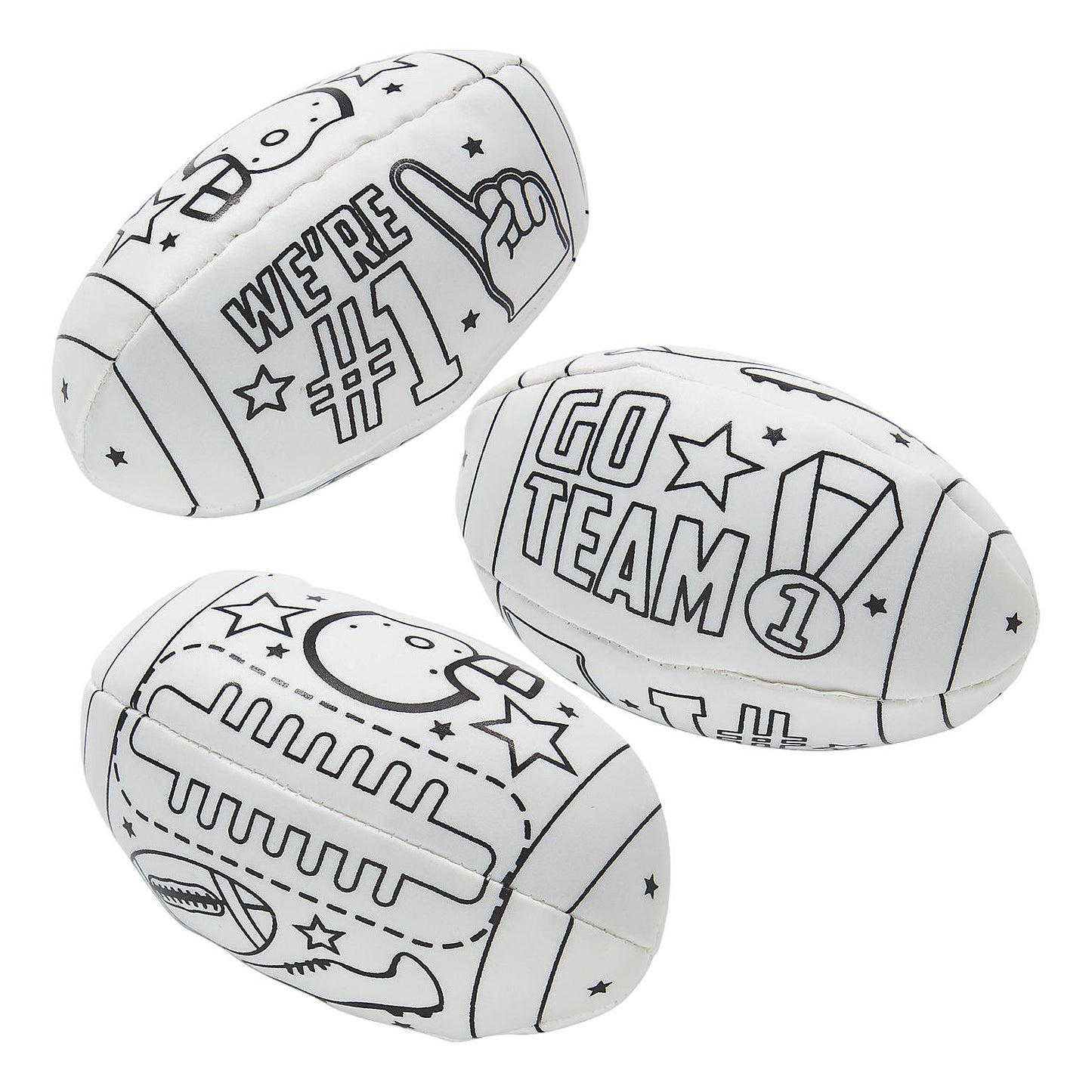 Color Your Own Footballs (12 Pack)