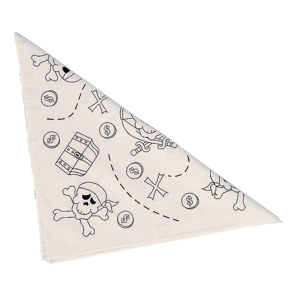 Color Your Own Pirate Bandanas (12 Pack)