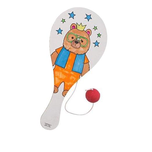 Color Your Own Party Animal Paddleball Games (12 Pack)
