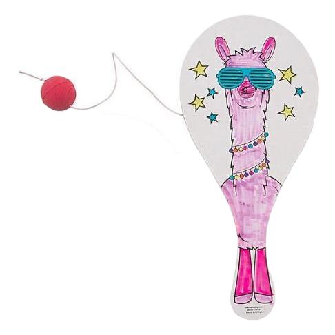 Color Your Own Party Animal Paddleball Games (12 Pack)