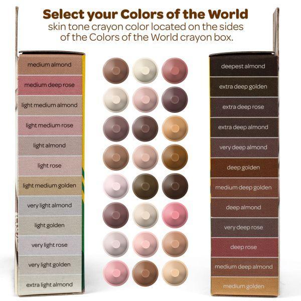 Crayola Colors of The World Crayons - 24 Colors - EconoCrafts