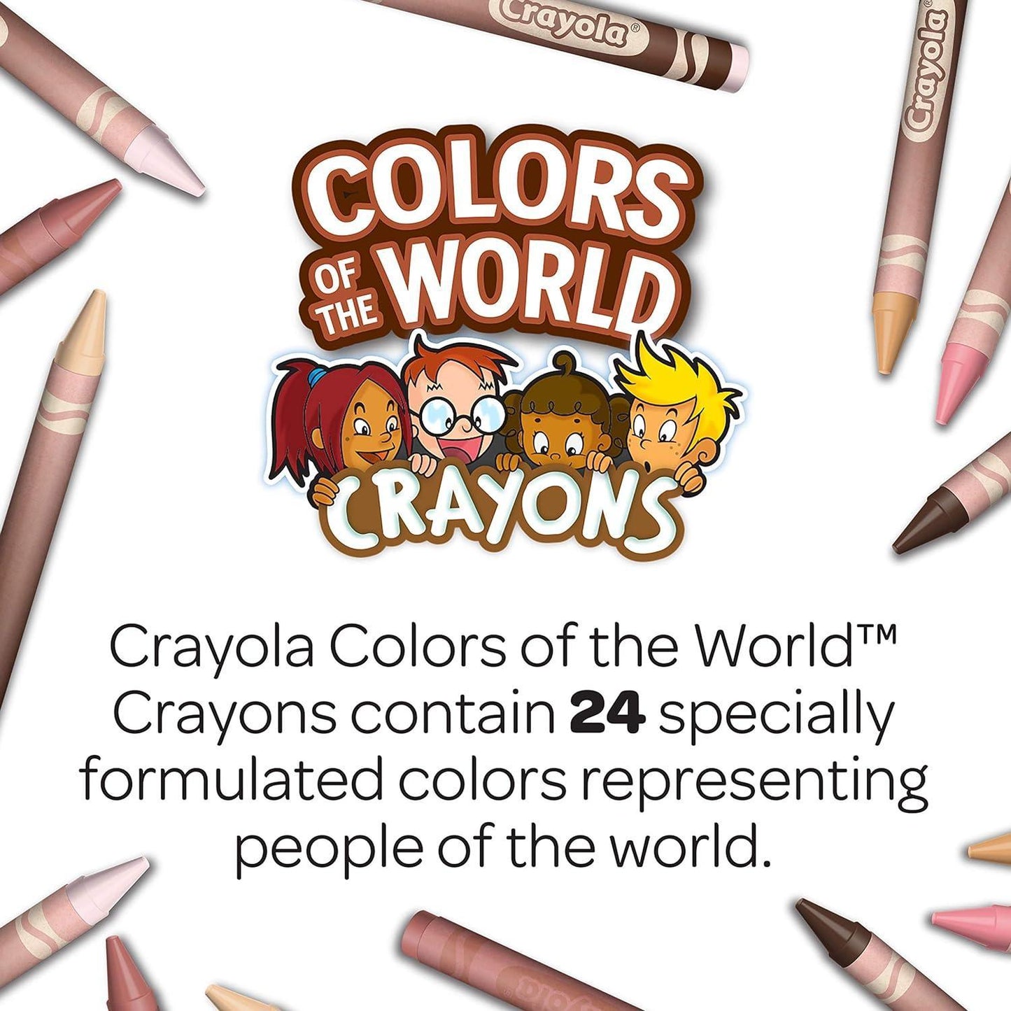 Crayola Colors of The World Crayons - 24 Colors - EconoCrafts