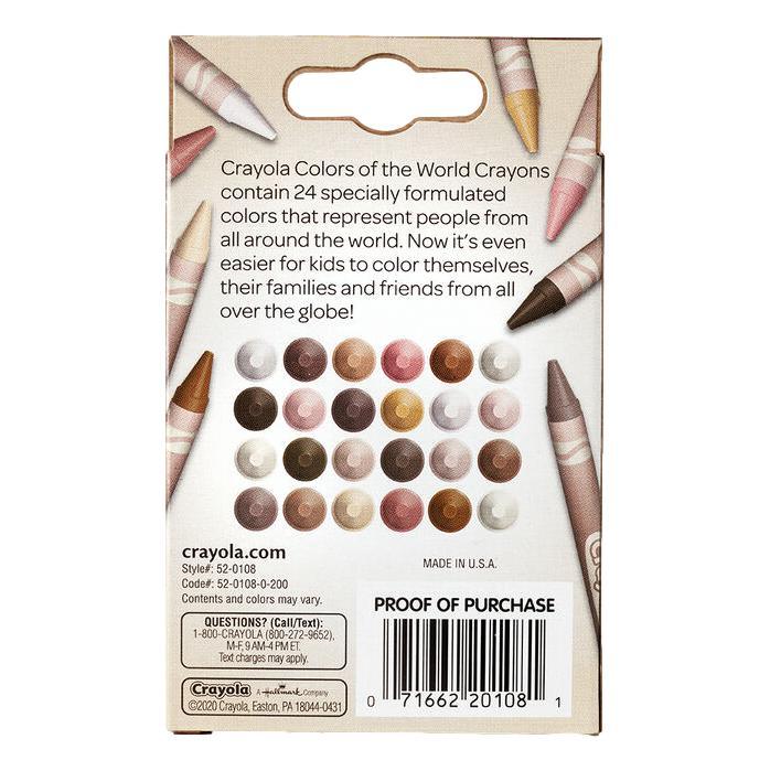 Crayola Colors of The World Crayons - 24 Colors - EconoCrafts