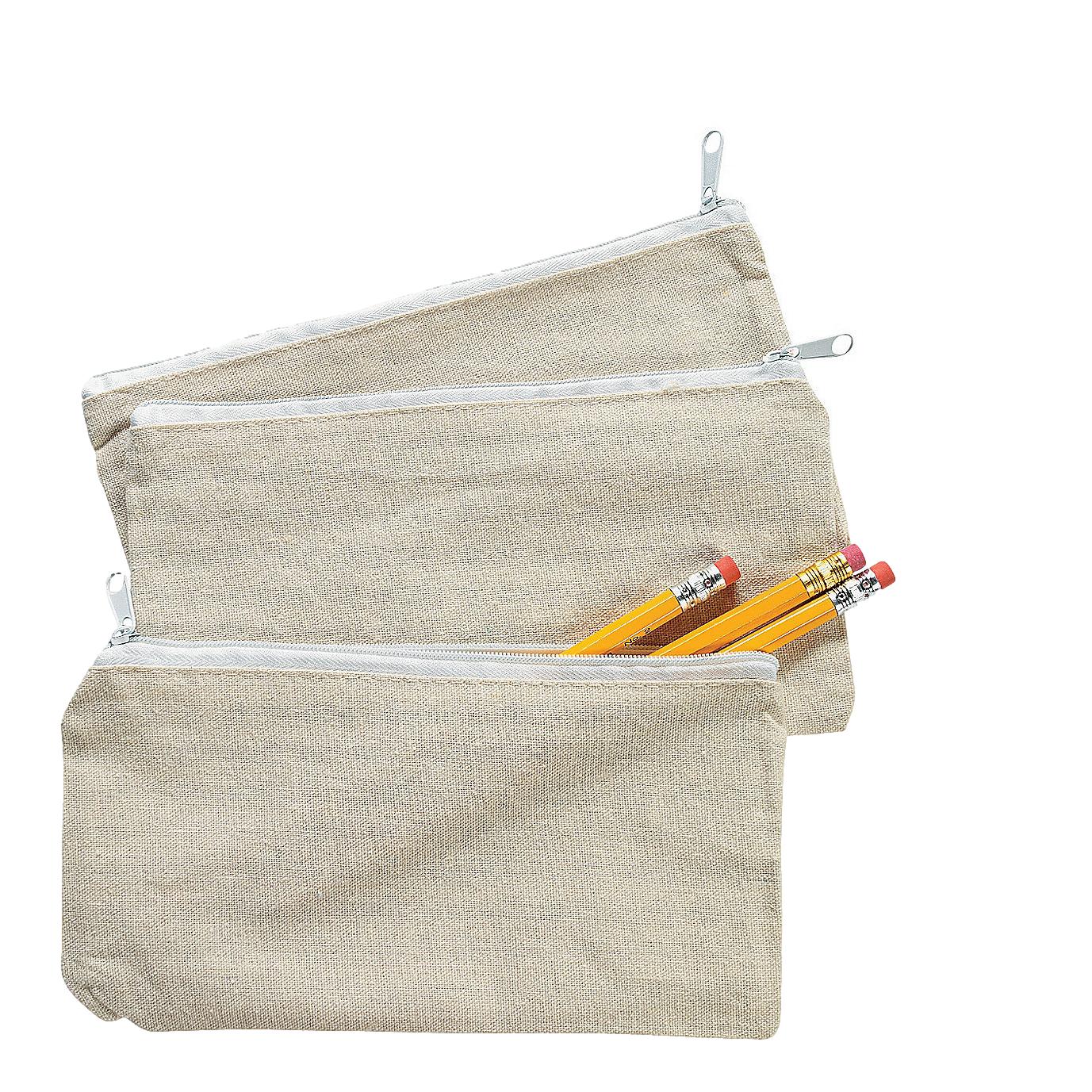 DIY Canvas Pencil Cases (12 Pack)