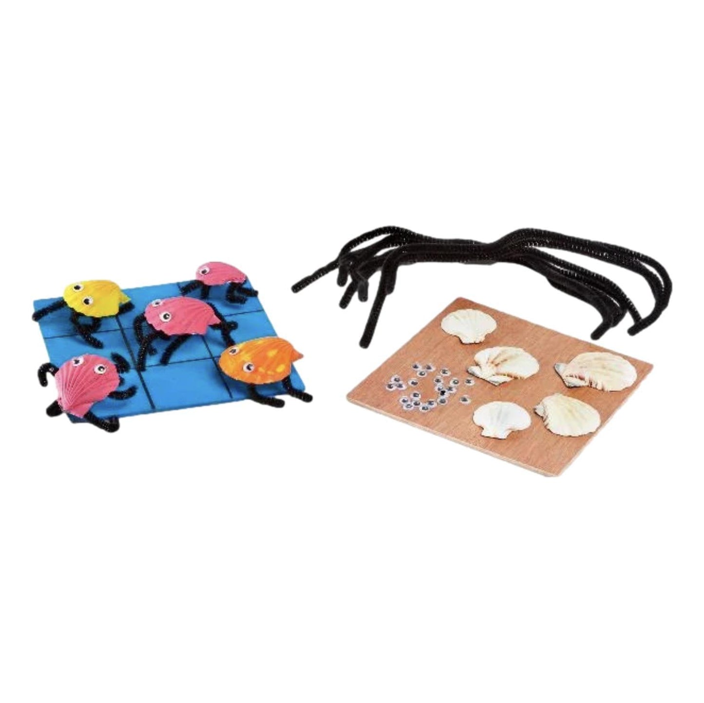 DIY Crab Seashell Tic-Tac-Toe (12 Pack) - EconoCrafts