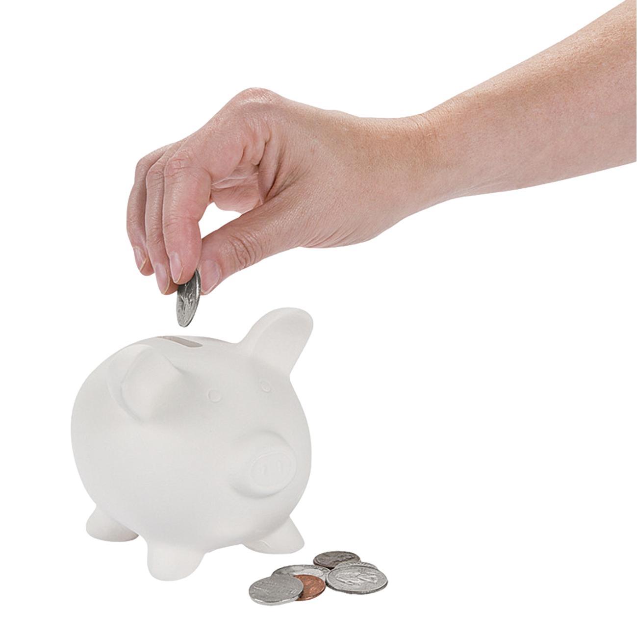 DIY Ceramic Piggy Banks (12 Pack) - EconoCrafts