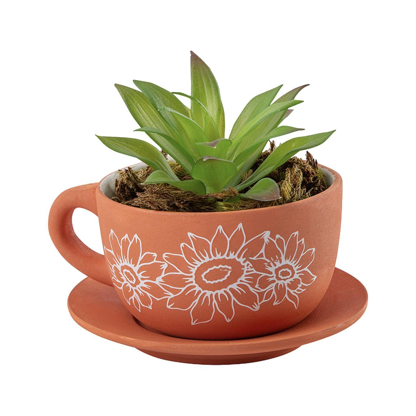 teacup pot planter DIY Ceramic Tea Cup Planters (6 Pack)