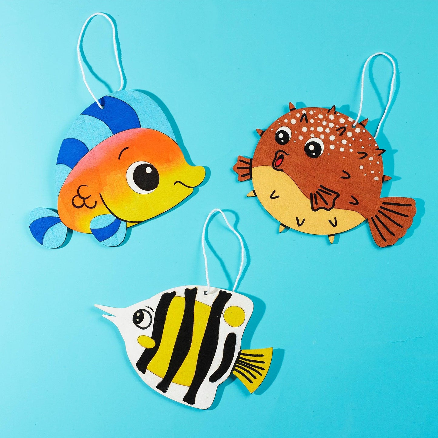 DIY Wooden Fish Ornaments (12 Pack) - EconoCrafts
