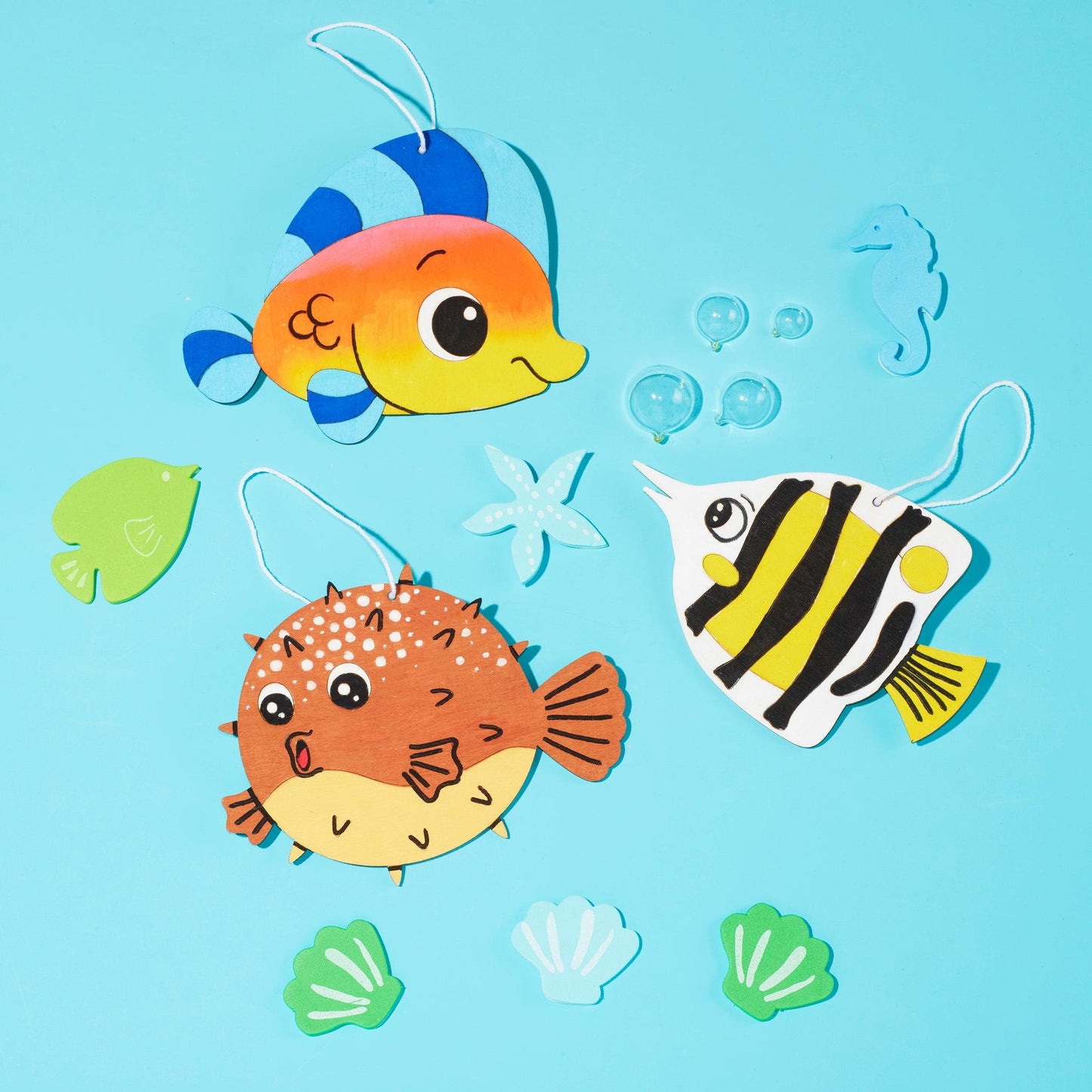 DIY Wooden Fish Ornaments (12 Pack) - EconoCrafts