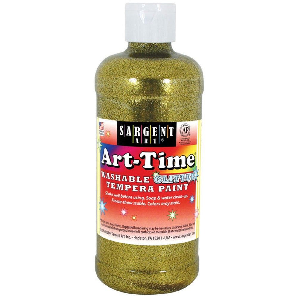 Sargent Art Washable Glitter Tempera Paint - Gold (16 oz)