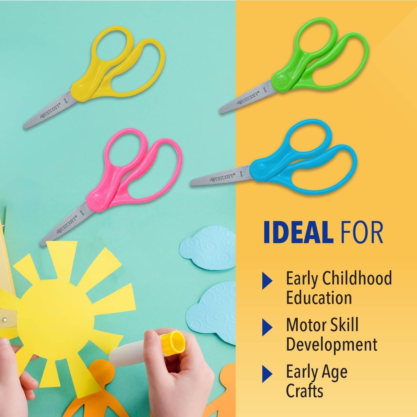 Westcott Kid's Scissors, Pointed (6 Pack)