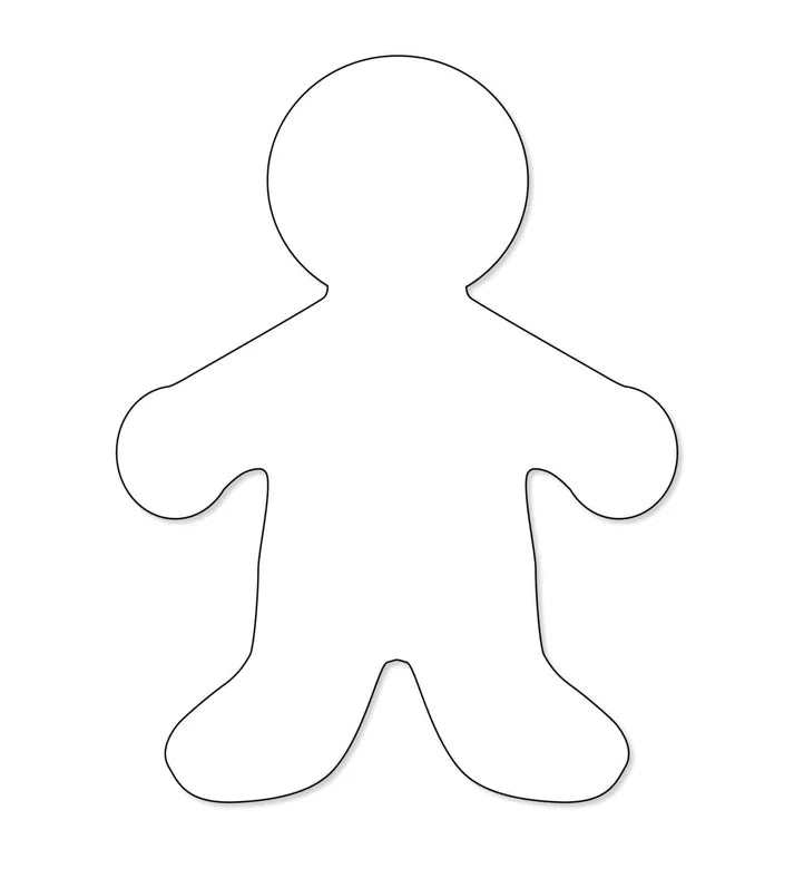 White Paper Kid Cut Outs - 16" (25 Pack)