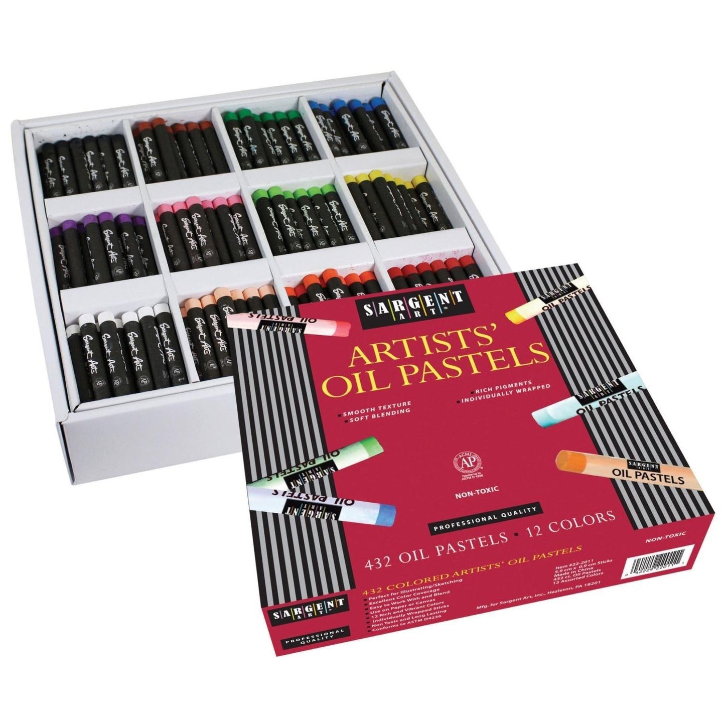 Sargent Art Oil Pastels - 12 Colors (432 Pack) - EconoCrafts