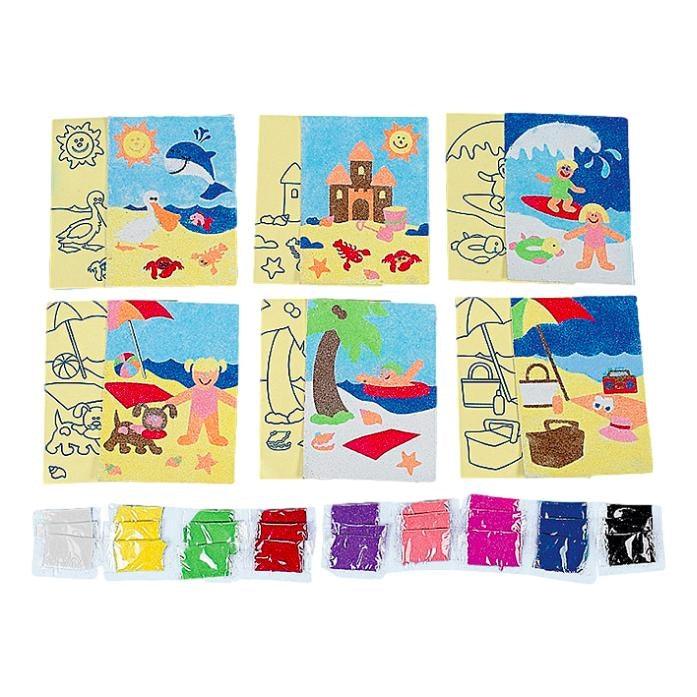 A Day At the Beach Sand Art Pictures (24 Pack) - EconoCrafts