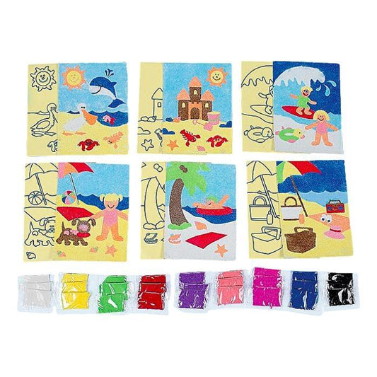 A Day At the Beach Sand Art Pictures (24 Pack) - EconoCrafts