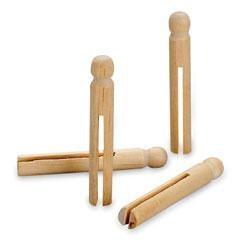 Wooden Doll Pins (12 Pack) - EconoCrafts