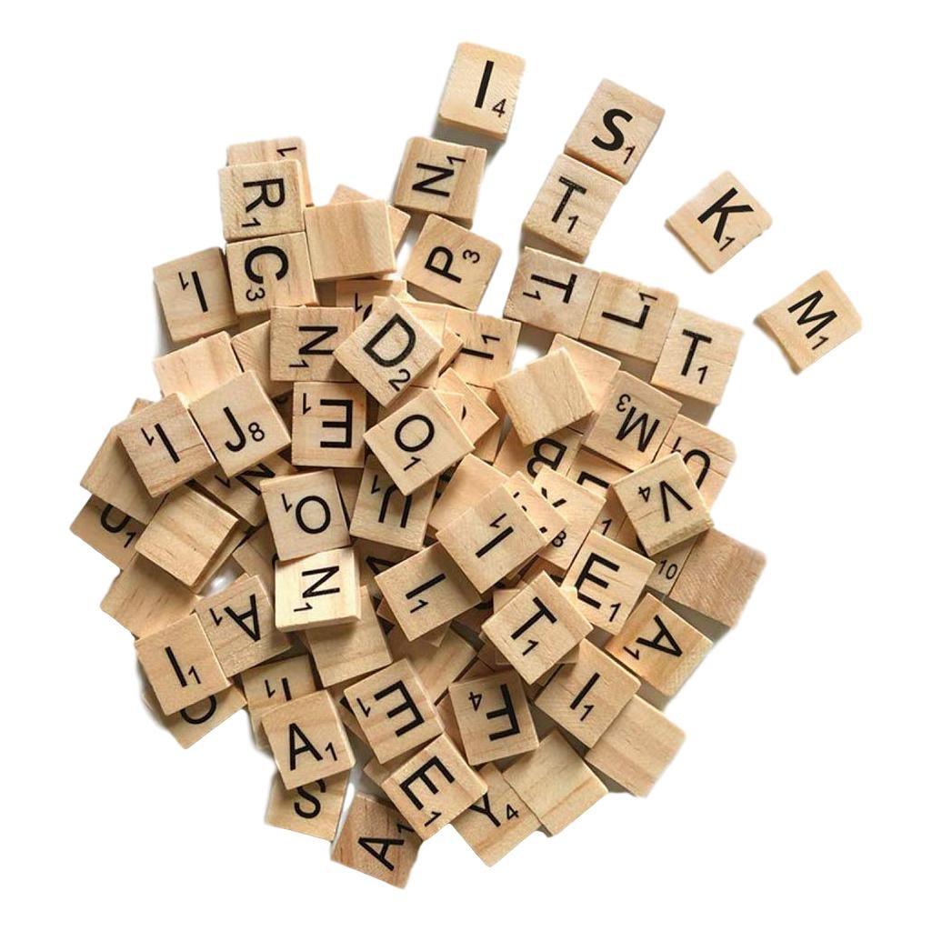 Wooden Alphabet Tiles (100 Pack) - EconoCrafts