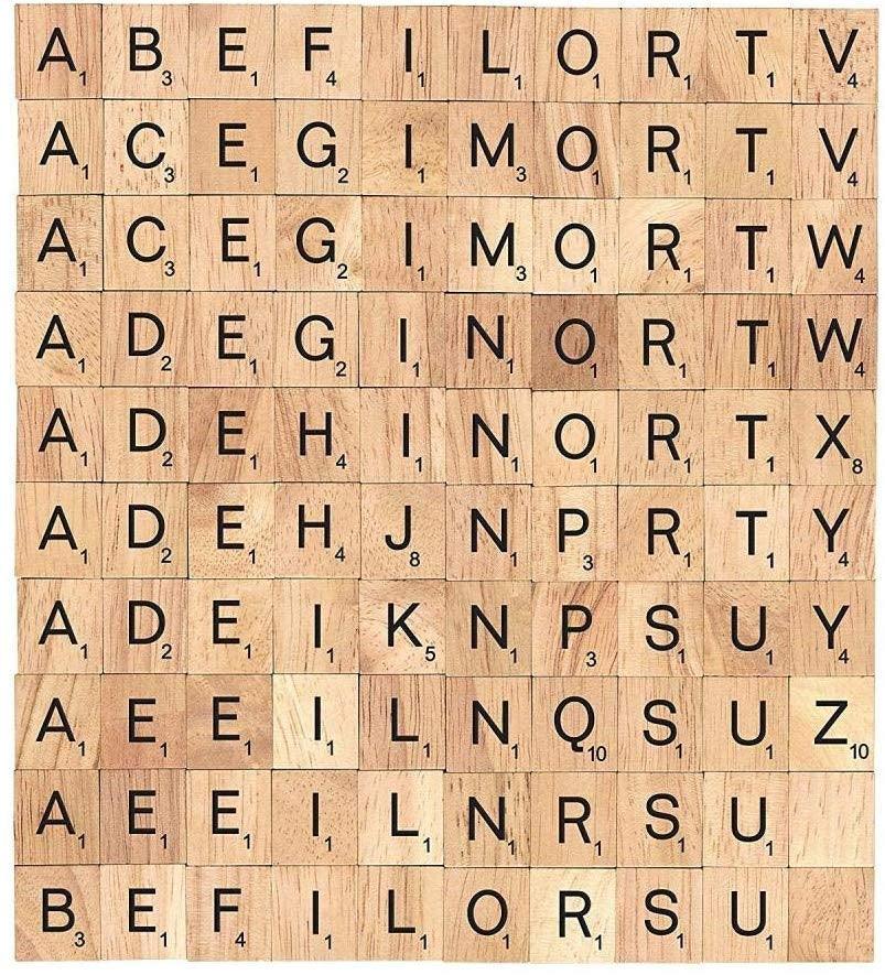 Wooden Alphabet Tiles (100 Pack) - EconoCrafts