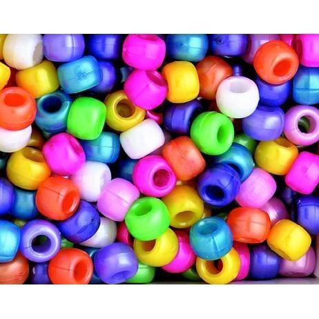 Pearlescent Pony Beads (1,000 Pack) - EconoCrafts