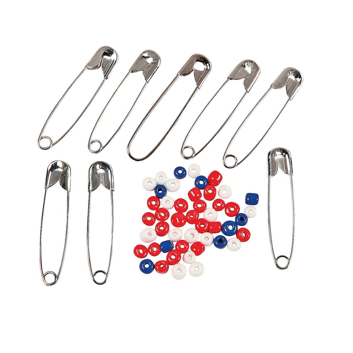 Beaded American Flag Pin Craft Kit (12 Pack)