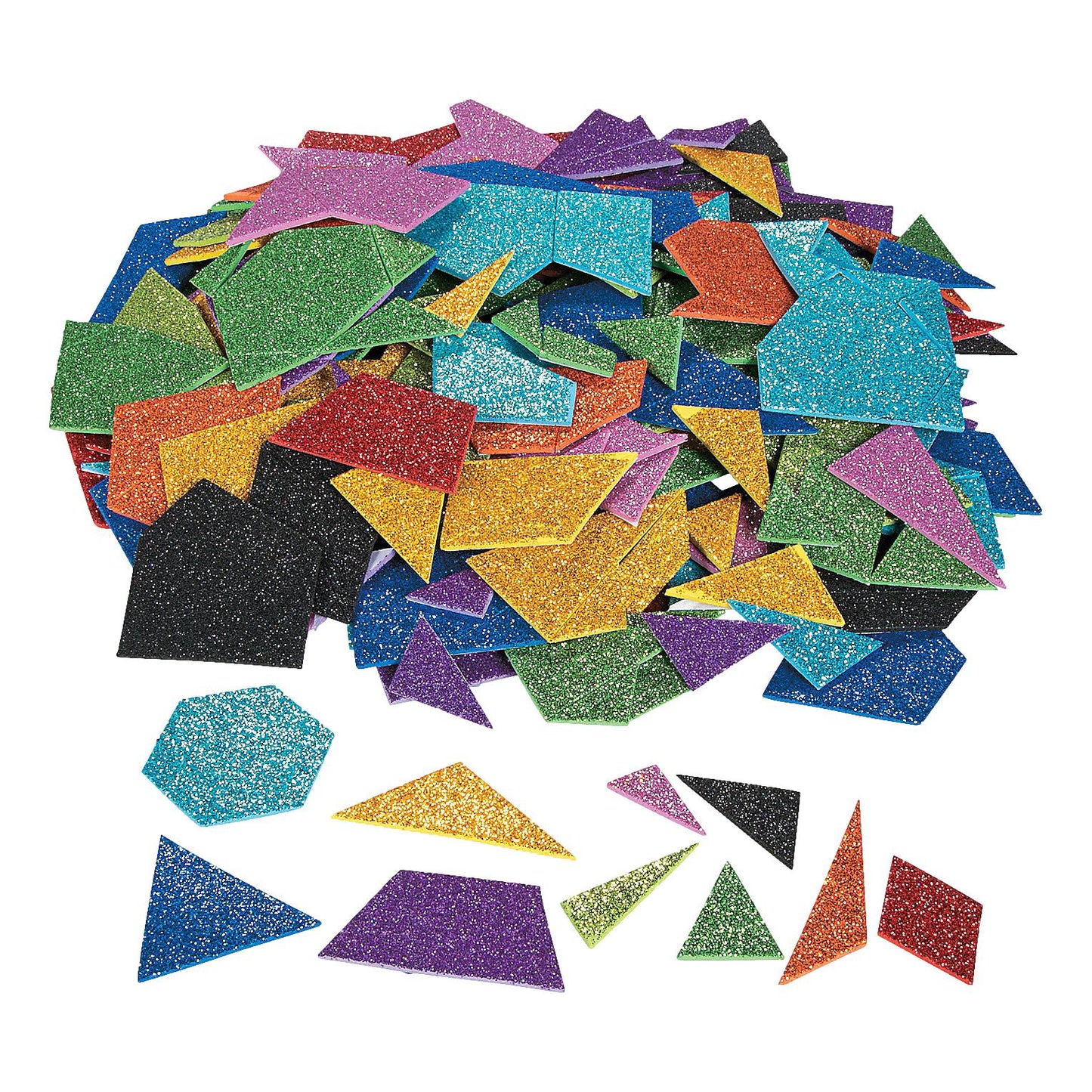 Glitter Mosaic Geometric Stickers (1,000 Pack)