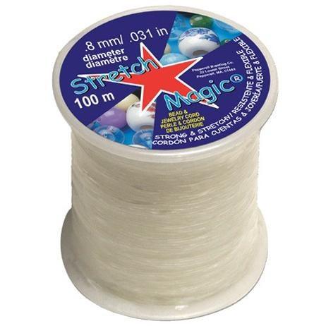 Clear Stretchy Cord - .8 mm x 100 m - EconoCrafts
