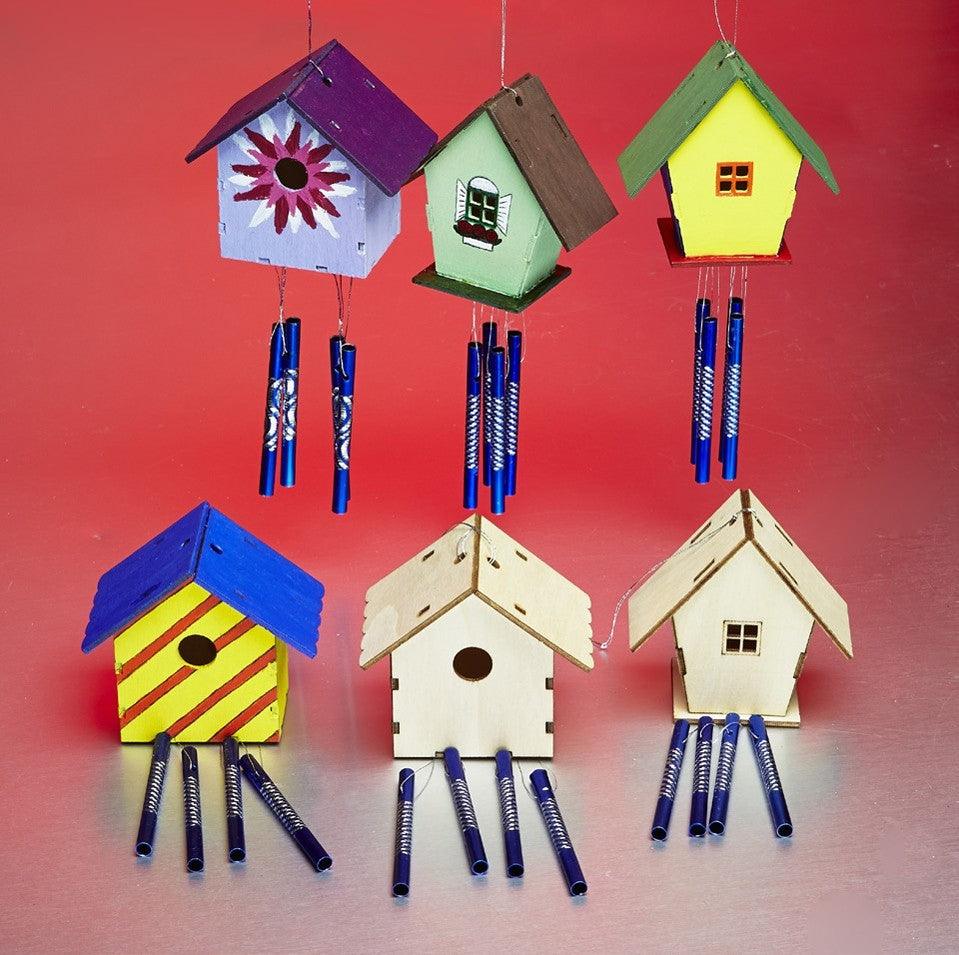DIY Birdhouse Wind Chimes (12 Pack) - EconoCrafts