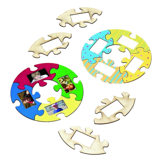 Circular Puzzled Picture Frames (12 Pack) - EconoCrafts