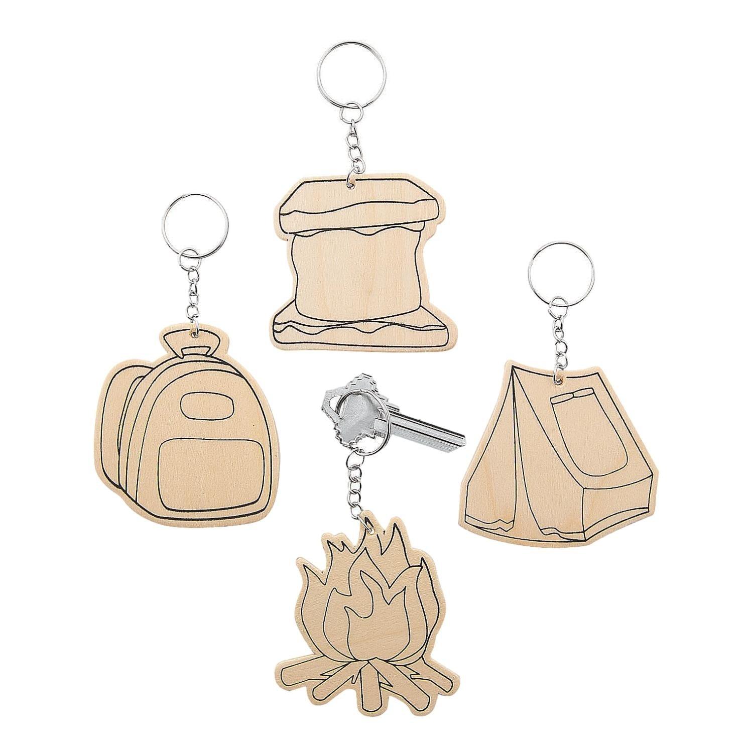 Color Your Own Camp Key-Chains (12 Pack) - EconoCrafts