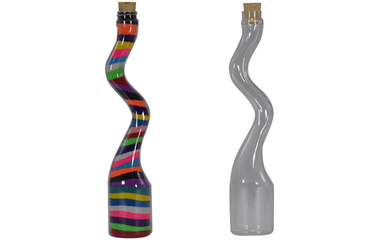 Curvy Stretch Sand Art Bottles (6 Pack) - EconoCrafts