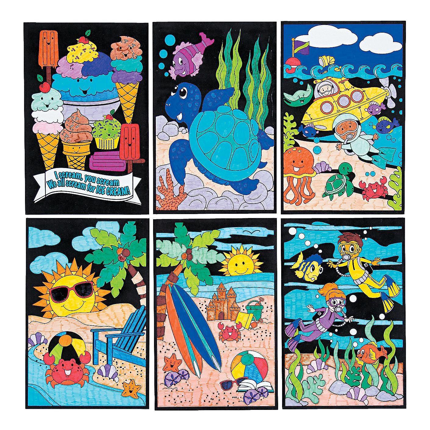 CYO Fuzzy Summer Posters (Pack) - EconoCrafts