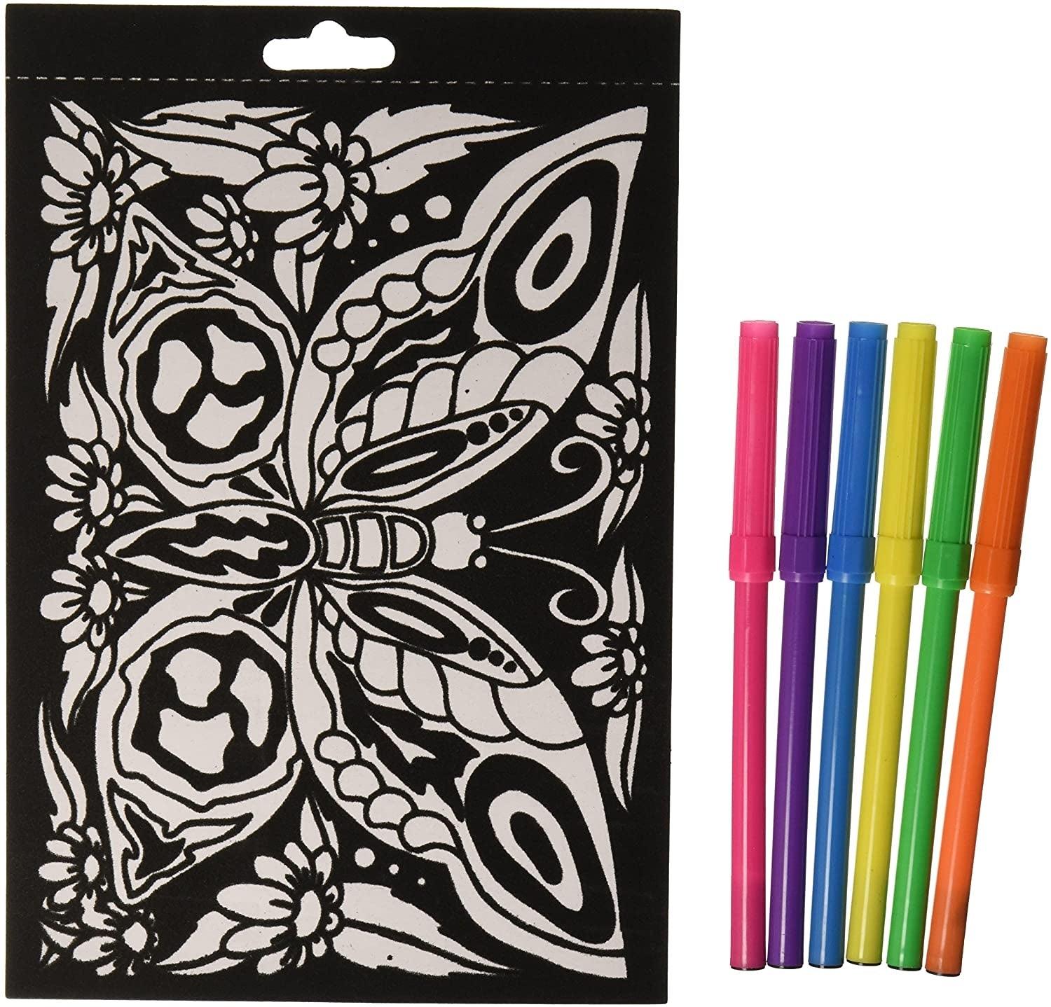 Butterfly Color-in Velvet Poster - EconoCrafts