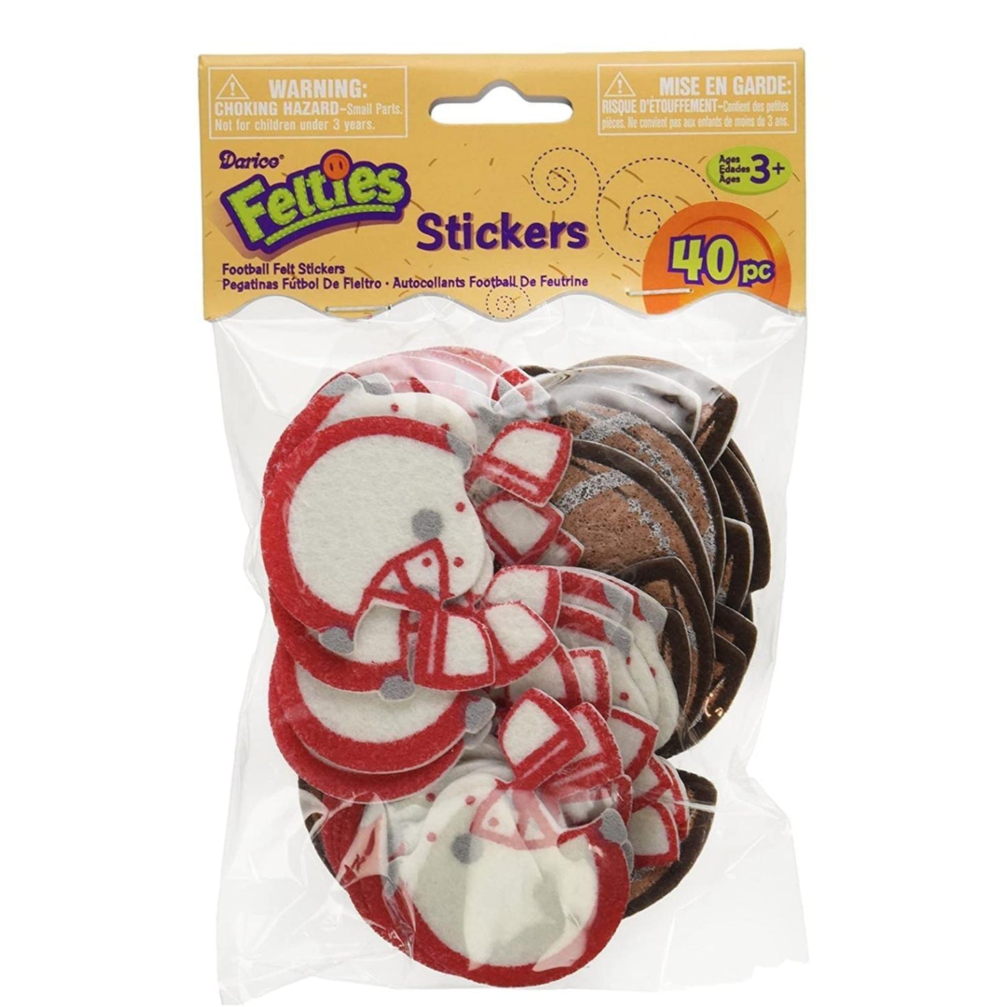 Felt Football Stickers (48 Packs) - EconoCrafts