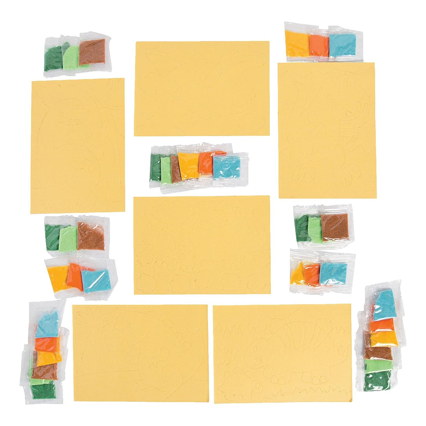 Dinosaur Sand Art Pictures (24 Pack)