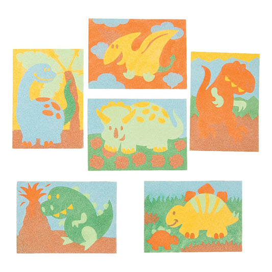 Dinosaur Sand Art Pictures (24 Pack)