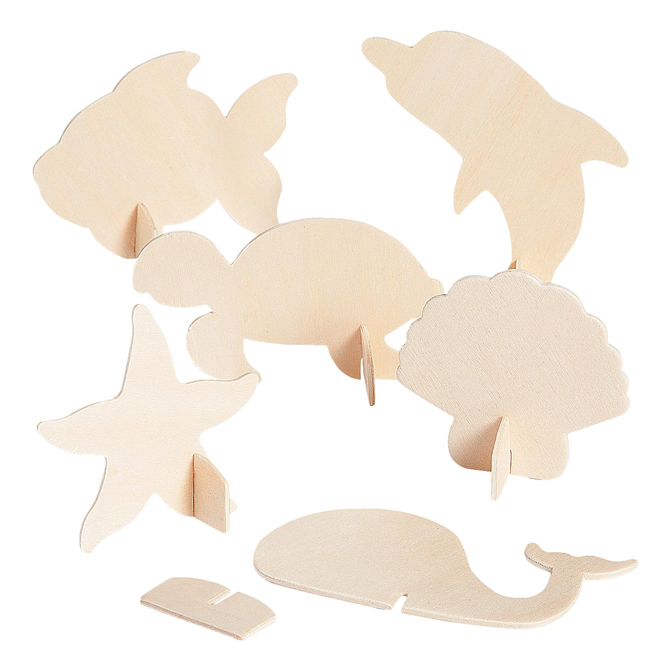 DIY Wooden Sea Life Stand-Ups (12 Pack)