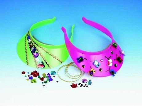 DIY Colored Plastic Visors (12 Pack) - EconoCrafts