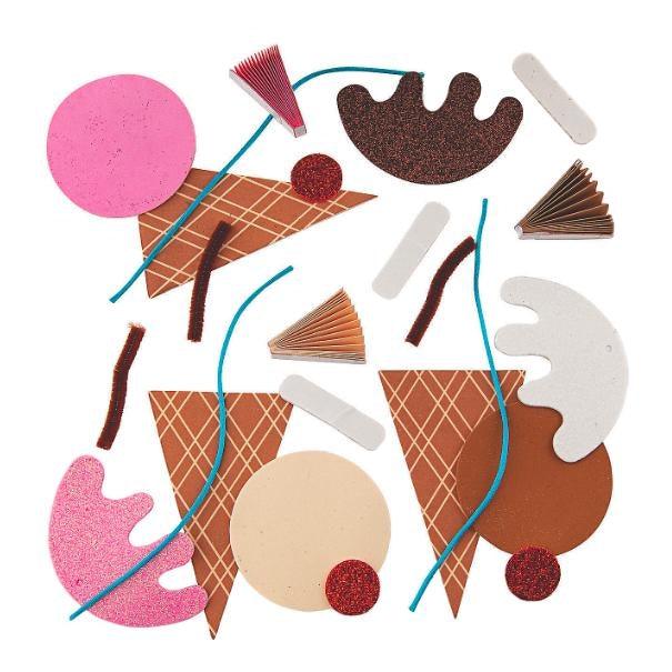 DIY Ice Cream Ornaments Craft (12 Pack) - EconoCrafts