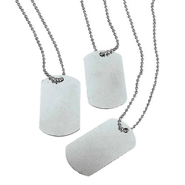 DIY Jewel Dog Tag Necklaces (12 Pack) - EconoCrafts