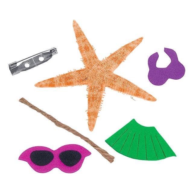 DIY Starfish Beach Buddy Pins (12 Pack) - EconoCrafts