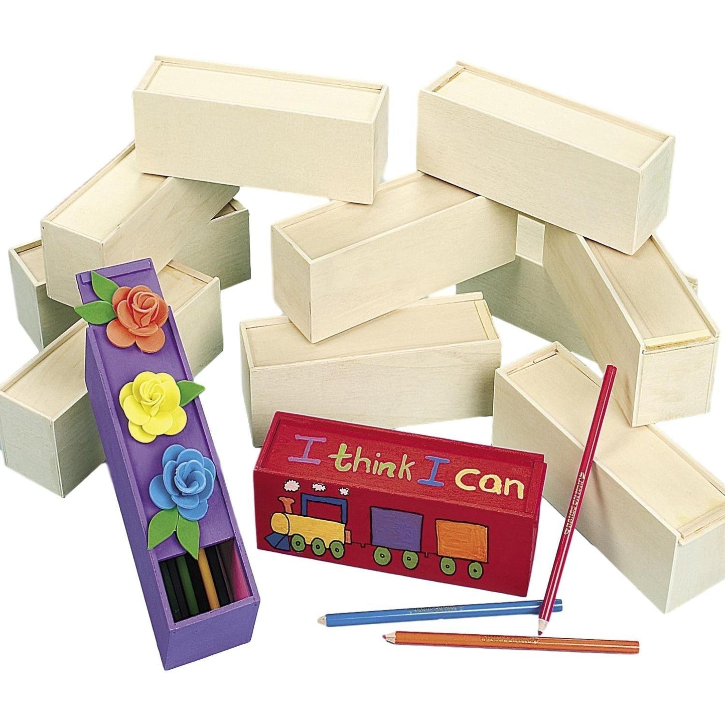DIY Wooden Pen and Pencil Box - Each - EconoCrafts