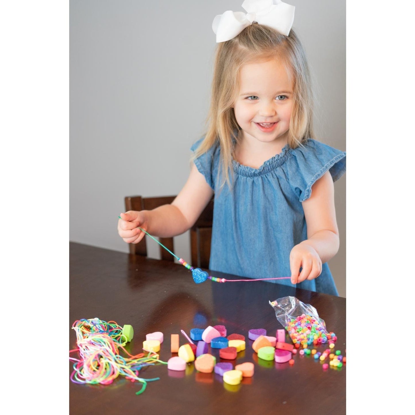 DIY Foam Heart Beaded Necklaces (28 Pack) - EconoCrafts