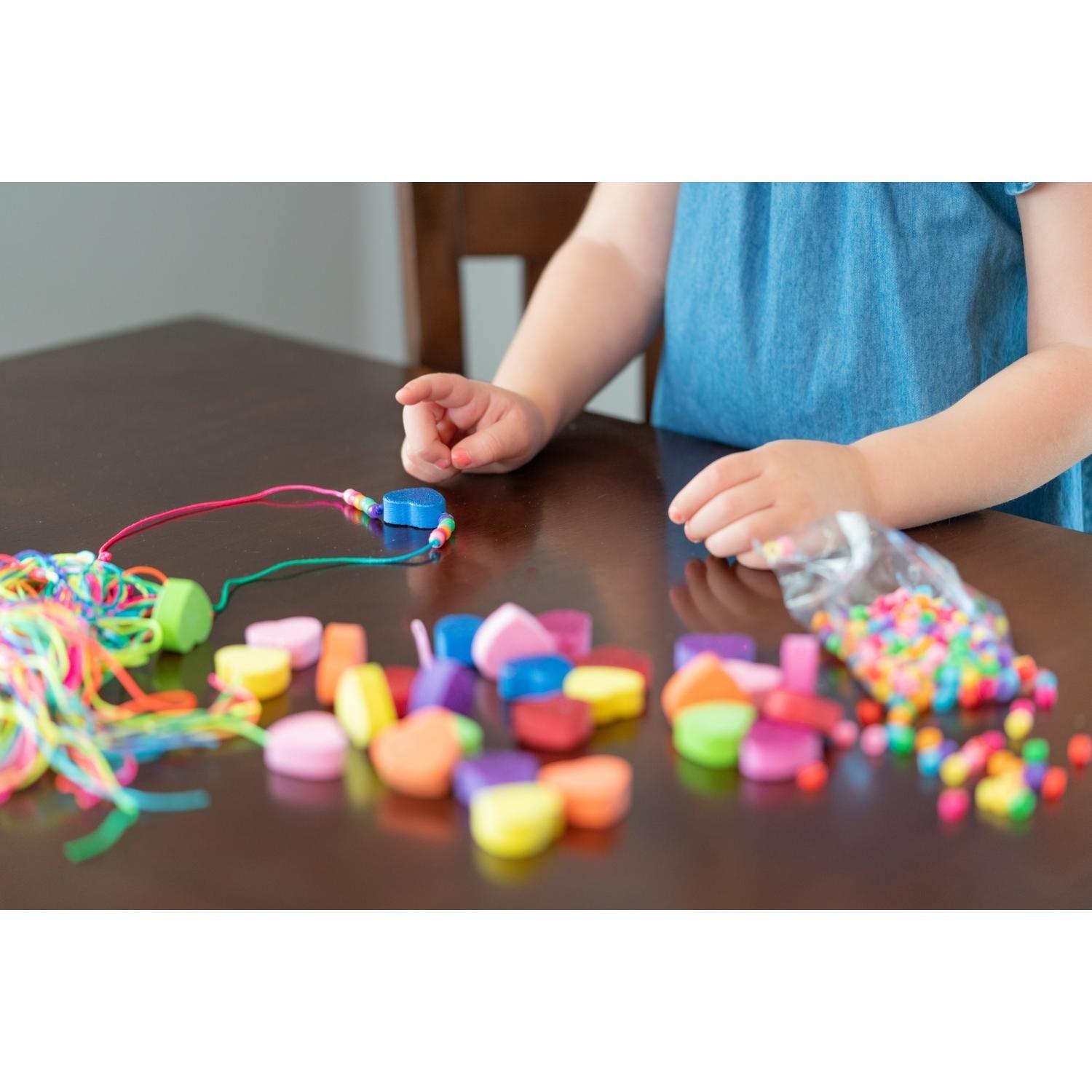 DIY Foam Heart Beaded Necklaces (28 Pack) - EconoCrafts