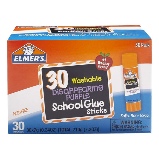 Elmer's Glue Sticks - Purple (30 Pack) - EconoCrafts