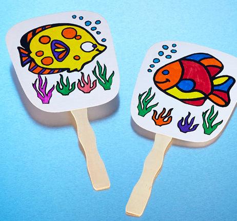 CYO Fish Fans (24 Pack) - EconoCrafts