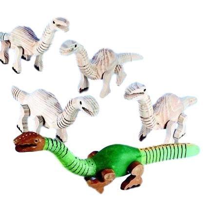 Flexible Wooden Dinosaurs (12 Pack) - EconoCrafts