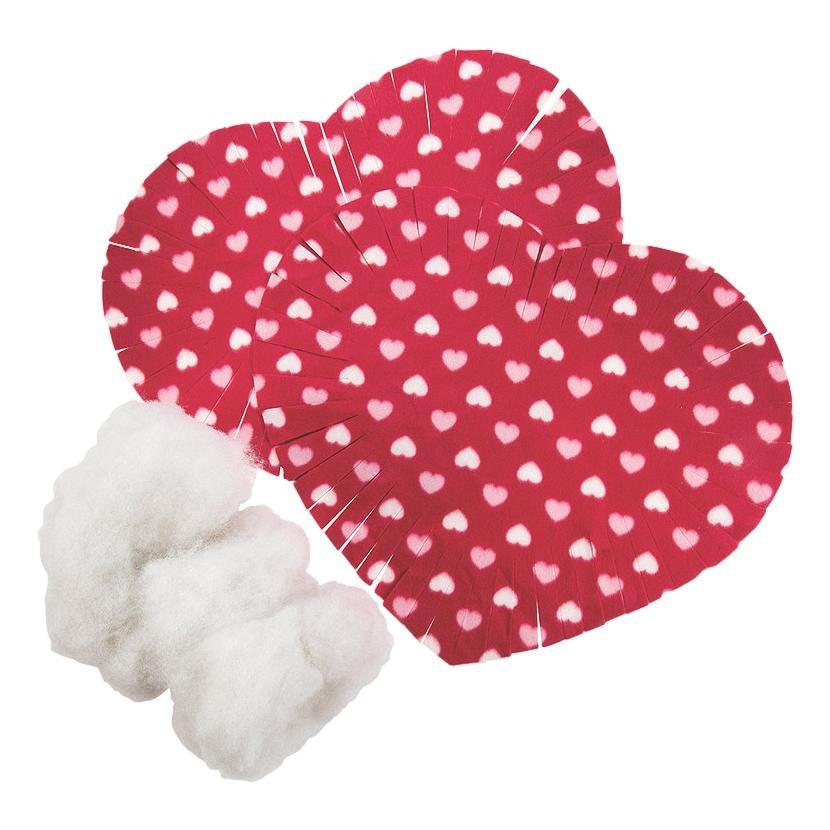 Fleece Valentine Heart Tied Pillow Craft Kit (6 Pack) - EconoCrafts