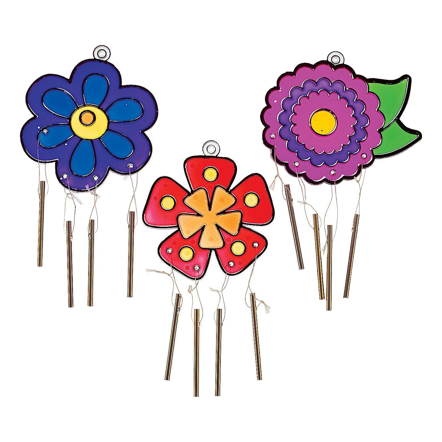 Flower Suncatcher Wind Chimes (12 Pack)